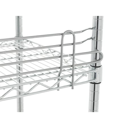 Metro Stackable Shelf Ledge, D x 48"W x 4"H, Silver L48N-4S