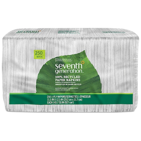 Seventh Generation Luncheon Napkins, White, PK250 12PN250