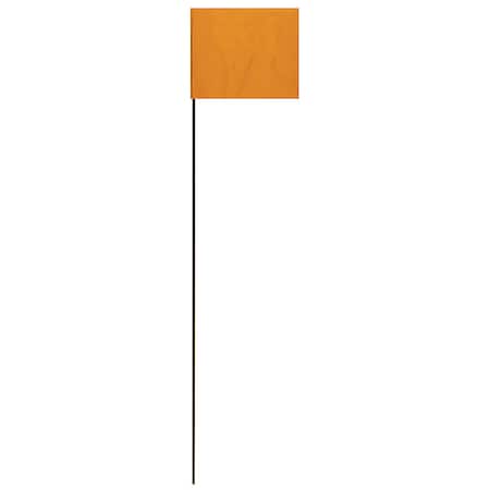 Hy-Ko MarkingFlag, Orange, Vinyl, 21inH, PK25 SF-21/OG