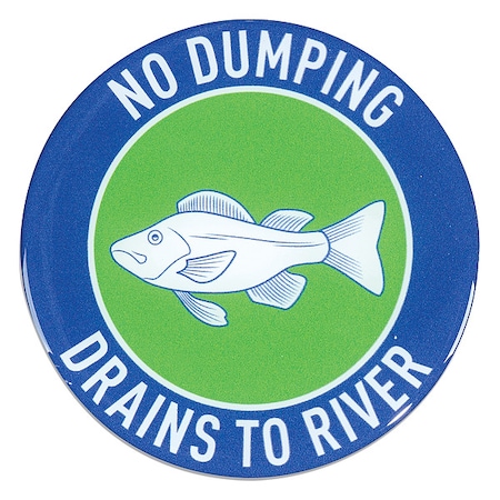 Pig No Dumping Sign, Circle, 4 in x 4 in, PK10 SGN8200-656