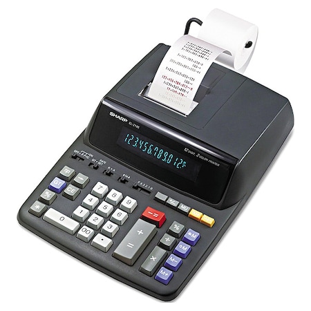 Sharp Desktop Calculator, Printing, 12 Digit SHREL2196BL