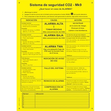 Logico2 CO2 MK9 Spanish, Plastic SIGN C-U CO2 ES
