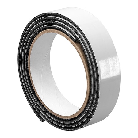 3M Hook-and-Loop Fastener, Acrylic, 10 yd, 1 in W, Black SJ3550CF