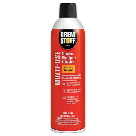 Great Stuff Multi Purpose Mist Spray Adhesive, Multi-Use Series, 14 fl oz, Aerosol Can GSMA14101