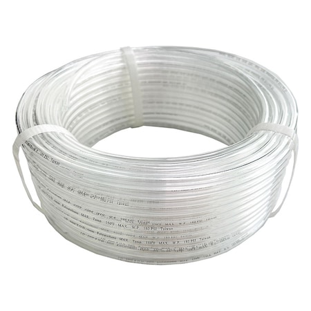 Zoro Select Tubing, 4mm IDx6mm OD, 100 Ft, Natural 806FH3