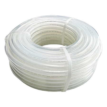 Zoro Select Tubing, 8mm IDx12mm OD, 100 Ft, Natural 806FH6