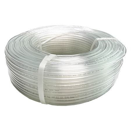 Zoro Select Tubing, 4mm ID x 6mm OD, 250 Ft, Natural 806FH8