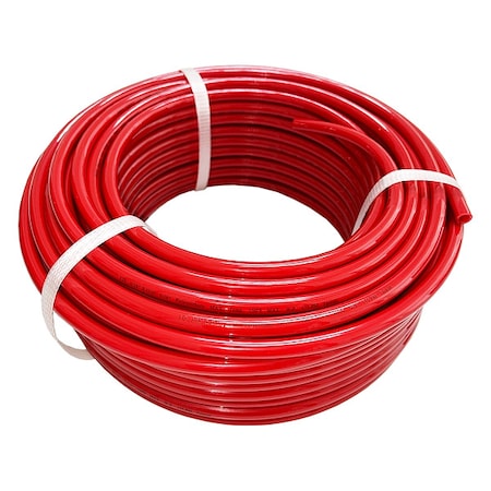 Zoro Select Tubing, 5/16 in OD, 175 PSI, 100 Ft, Red 806FJ4
