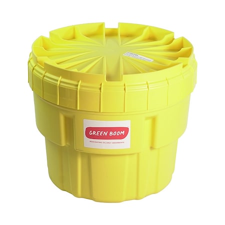 Green Boom Spill Kit, 11 gal Volume Absorbed per Kit, 20 gal Capacity, Drum, Beige SK010M