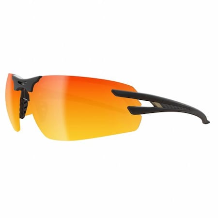 Edge Eyewear Salita, Safety Glasses, Anti-Fog, Red Lens, Black Frame, Half-Frame, Polarized SLAP119