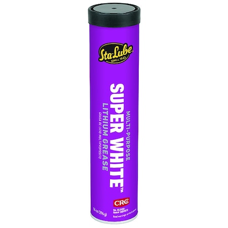 Sta-Lube Grease, 14 oz., Cartridge, Mineral, White SL3150