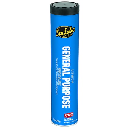 Sta-Lube Grease, 14 oz., Cartridge, Mineral, Amber SL3310