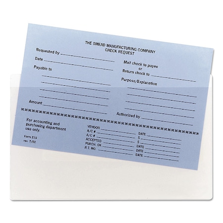 Smead Self Adhesive Pocket, 9 x 5-9/16, Clear, PK100 68185