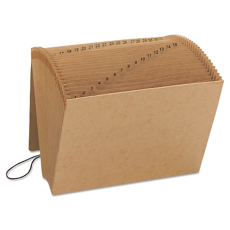 Zoro Select Expanding File 12 x 10", 31 Pockets, 1-31, Kraft 70168