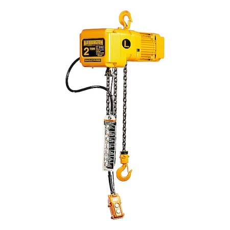 Harrington Extended Lift Electric Chain Hoist SNER020L-40