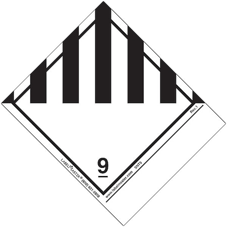 Labelmaster Miscellaneous Dangerous Goods Placard, Dangerous, Semi-Gloss Paper, 500 PK SNT9