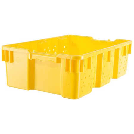Orbis Hang & Stack Storage Bin, Plastic, Yellow, 7 1/4 in H, 16 in W, 24 in L SNX2416-7 Ylw