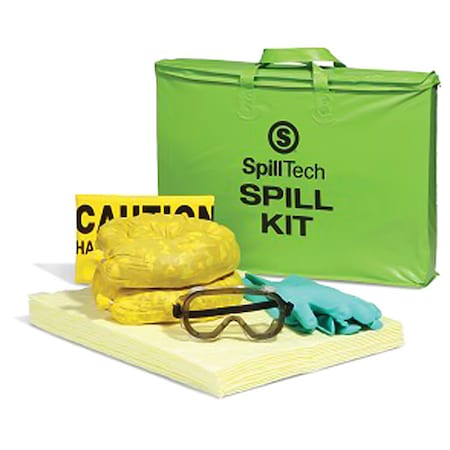 Spilltech HazMat Tote Spill Kit, 5 gal Volume Absorbed per Kit, Not Applicable Capacity, Drum, Green SPKHZ-GTOTE