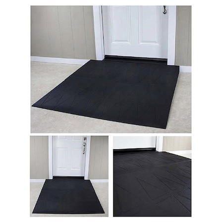 Saferesidential Ramps ADA Ramp, 4" H, 49-1/2" L, 48" W, Black SRR2400