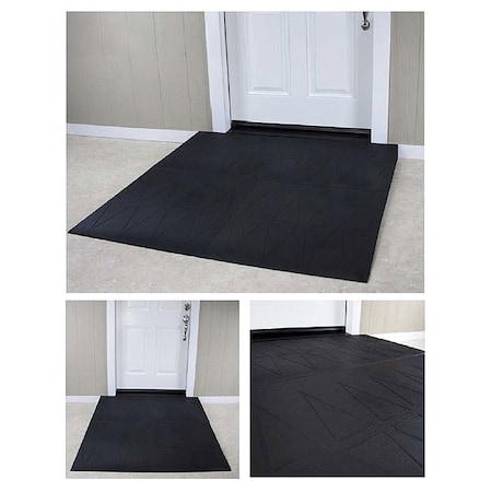 Saferesidential Ramps ADA Ramp, 4-3/4" H, 59-1/2" L, 48" W, Blk SRR2475