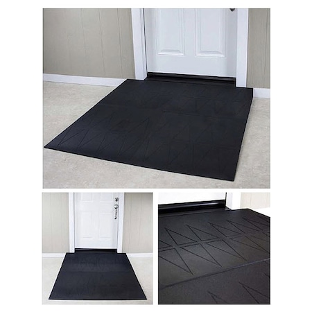 Saferesidential Ramps ADA Ramp, 5" H, 59-1/2" L, 48" W, Black SRR2500