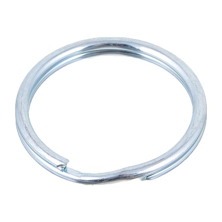 Zoro Select Split Key Ring, Clear, Steel, Split Ring, Zinc 25 PK WWG-SRZ1264