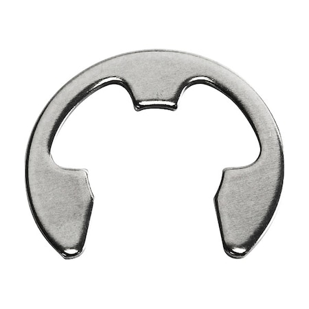 Zoro Select E-Clip, Stainless Steel, Plain Finish, 3/16 in Shaft Dia, 25 PK WWG-E018SS