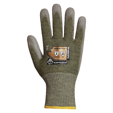 Superior Glove Knit Gloves, Cut Level A9 , Dipped , Polyurethane , Smooth , L 1 PR STAGCXPU-9