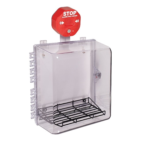 Safety Technology International Protective Enclosure, Polycarbonate, Surface Mount, 12 1/4 in W x 14 1/4 in H x 6 1/2 in D, Clear STI-7533MED