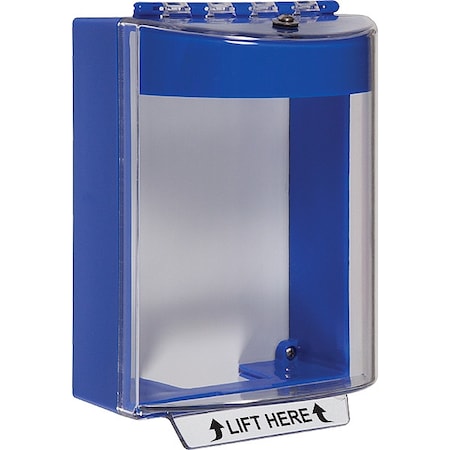Safety Technology International Universal Stopper Cover, Polycarbonate, Surface Mount, 5 1/2 in W x 8 1/8 in H x 4 in D, Blue STI-13210NB