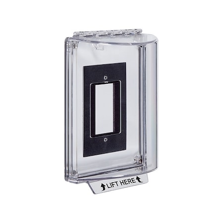 Safety Technology International Universal Stopper Cover, Polycarbonate, Flush Mount, 5 1/2 in W x 8 1/8 in H x 2 7/8 in D, Clear STI-13300NC