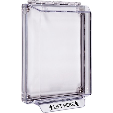 Safety Technology International Universal Stopper Cover, Polycarbonate, Flush Mount, 5 1/2 in W x 8 1/8 in H x 2 in D, Clear STI-14000NC