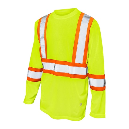 Tough Duck Men's T-Shirt, Polyester, Pullover, 0 Pocket(s), Green, S ST101