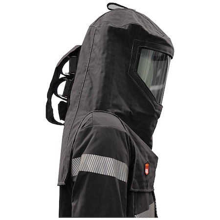 Mechanix Wear Arc Flash Lift Front Hood, 4 PPE CAT, 40 cal/sq cm, Polycarbonate Window, Charcoal Grey, Universal SWH-40H-GPGY-FAN