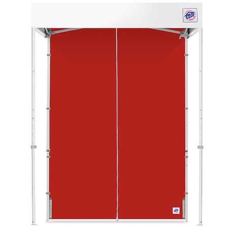 E-Z Up Middle Zipper Sidewall, Red, 5 ft W, 5 ft H SWM5TCRD