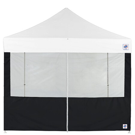 E-Z Up Food Booth Middle Zipper Sidewall, Black SW3FBFXTM8BK