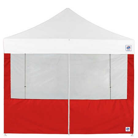 E-Z Up Food Booth Middle Zipper Sidewall, Red SW3FBFXTM8RD