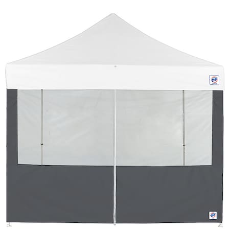 E-Z Up Food Booth Middle Zipper Sidewall, Gray SW3FBFXTM8SG