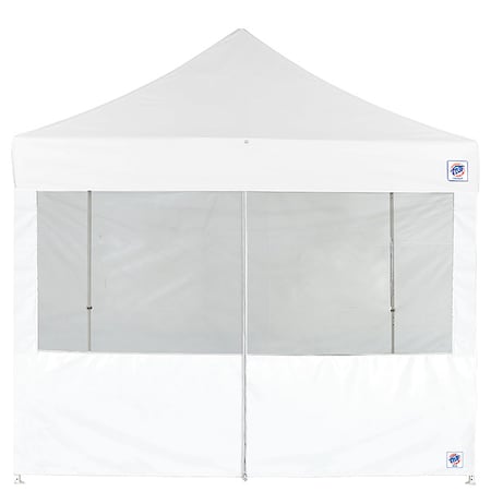 E-Z Up Food Booth Middle Zipper Sidewall, White SW3FBFXTM8WH