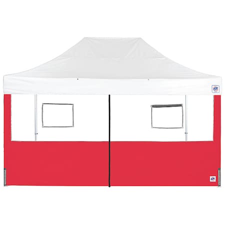 E-Z Up Food Booth Middle Zipper Sidewall, Red SW3FBFXTM15RD