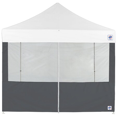 E-Z Up Food Booth Middle Zipper Sidewall, Gray SW3FBFXTM10SG