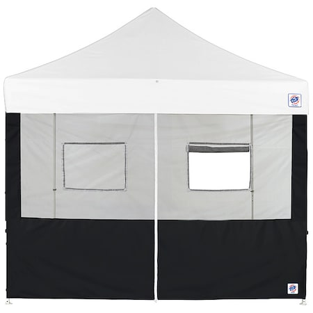 E-Z Up Food Booth Middle Zipper Sidewall, Black SW3FBFXTM10BK