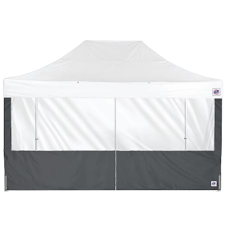 E-Z Up Panorama Middle Zipper Sidewall, Gray SW3PM15FXTSG