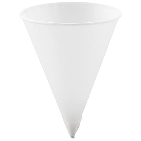 Solo Cone Water Cups, 4.25 oz, Paper, White, PK5000 SCC 42R
