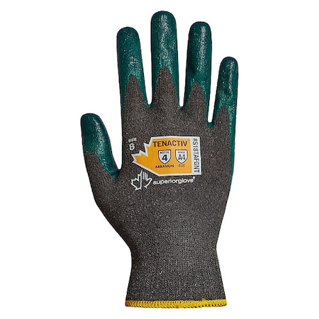 Superior Glove Knit Gloves, Cut Level A4 , Dipped , Nitrile , Smooth , L 1 PR S18TAFGNT-9