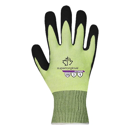 Superior Glove Knit Gloves, Cut Level A6 , Micropore Nitrile , HVGREEN , 3XL 1 PR S21TAXGPN-12