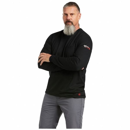 Ariat Men's FR Durastretch Work Shirt, 8.1 cal/sq cm, 4XL, Stretch Logo Crew 10039295