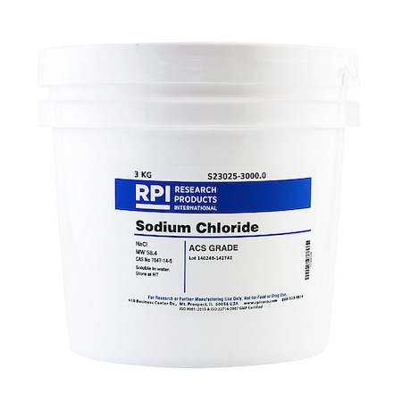 Rpi Sodium Chloride, ACS Grade, 3kg S23025-3000.0