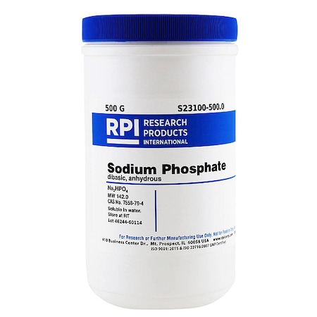 Rpi Sodium Phosphate Dibasic Anhydrous, 500g S23100-500.0
