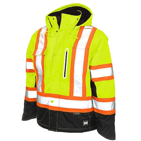 Tough Duck Hi-Vis Parka, Flo Green, XL Size S24511